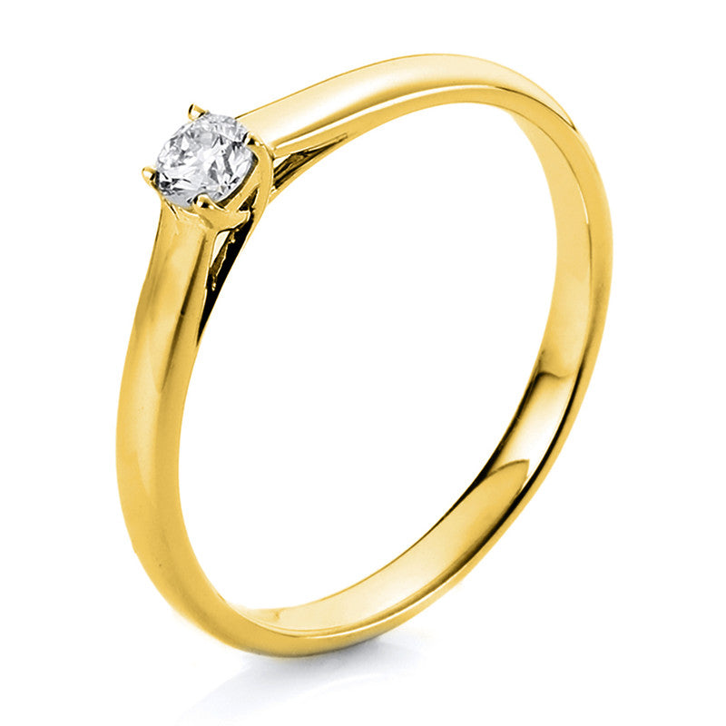 Ring - Solitaire aus Gold mit Diamant - 1C474