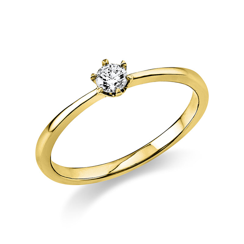 Ring - Solitaire aus Gold mit Diamant - 1C478