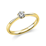 Ring    aus 585/-14 Karat Gelbgold mit 1 Diamant 0