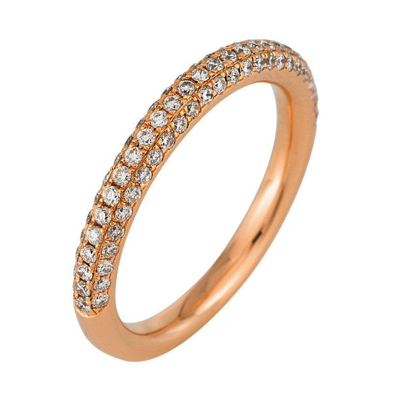 Ring    aus 750/-18 Karat Rotgold mit 79 Diamanten 0