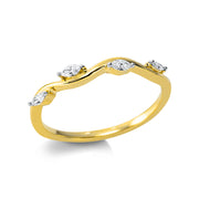Ring - Mehrfachsteinbesatz aus Gold mit Diamanten - 1CA25