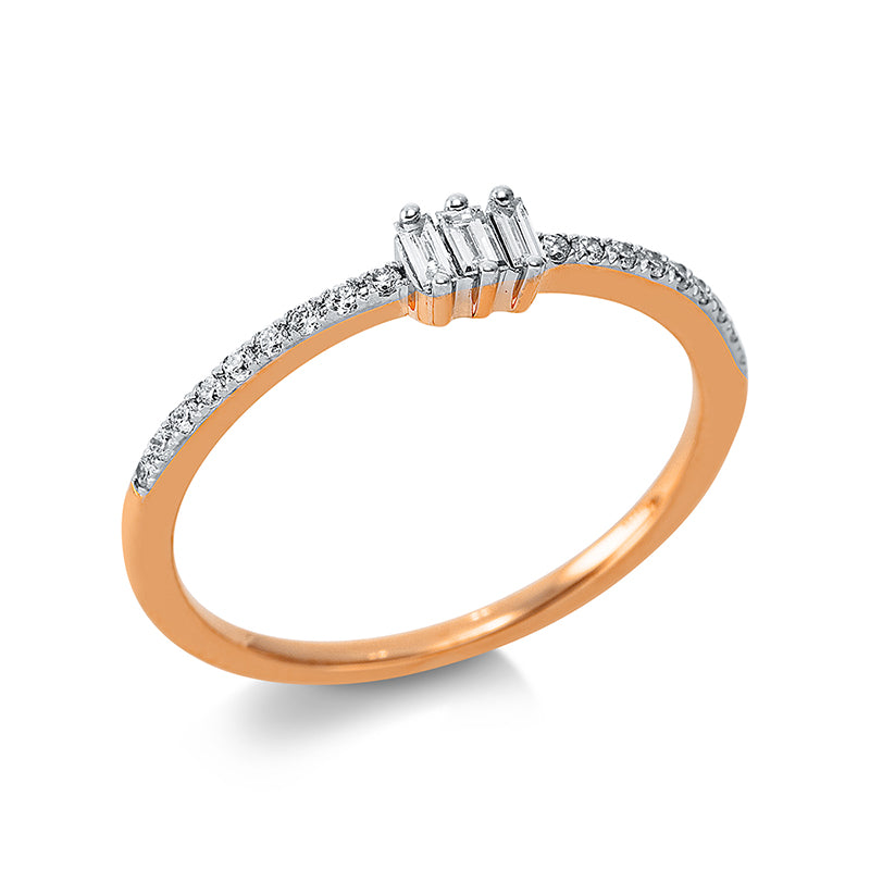 Ring    aus 750/-18 Karat Rotgold mit 21 Diamanten 0