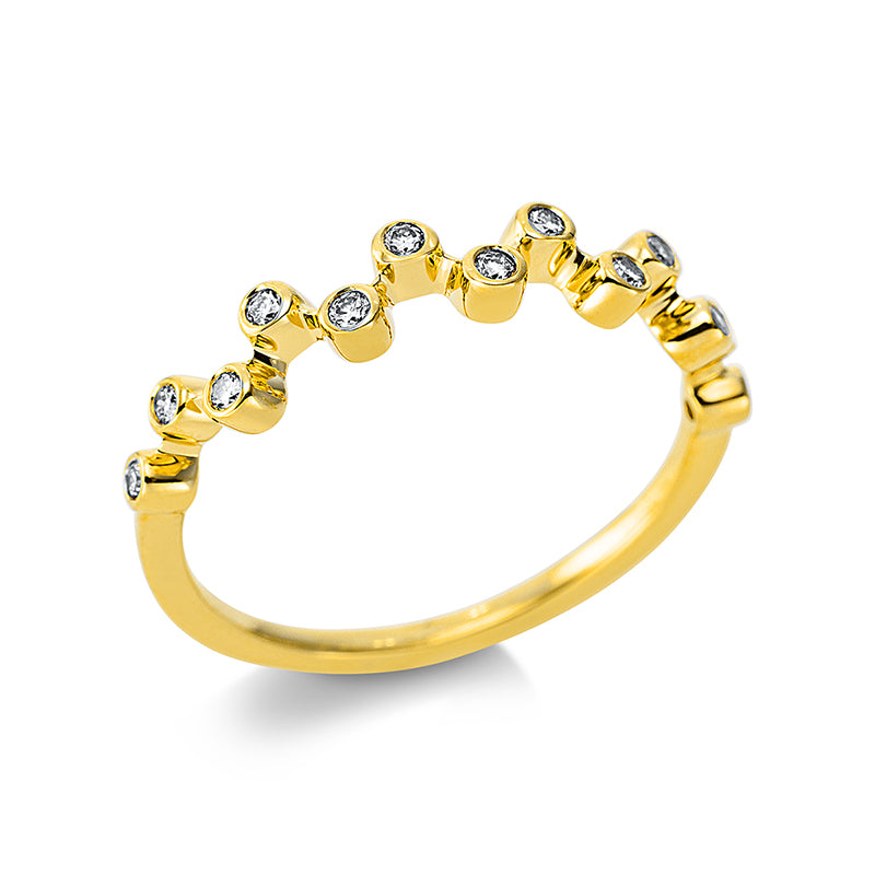 Ring - Mehrfachsteinbesatz aus Gold mit Diamanten - 1CA36