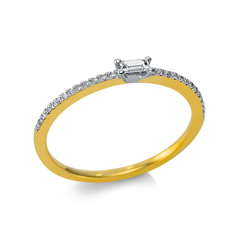 Ring    aus 750/-18 Karat Gelbgold mit 27 Diamanten 0