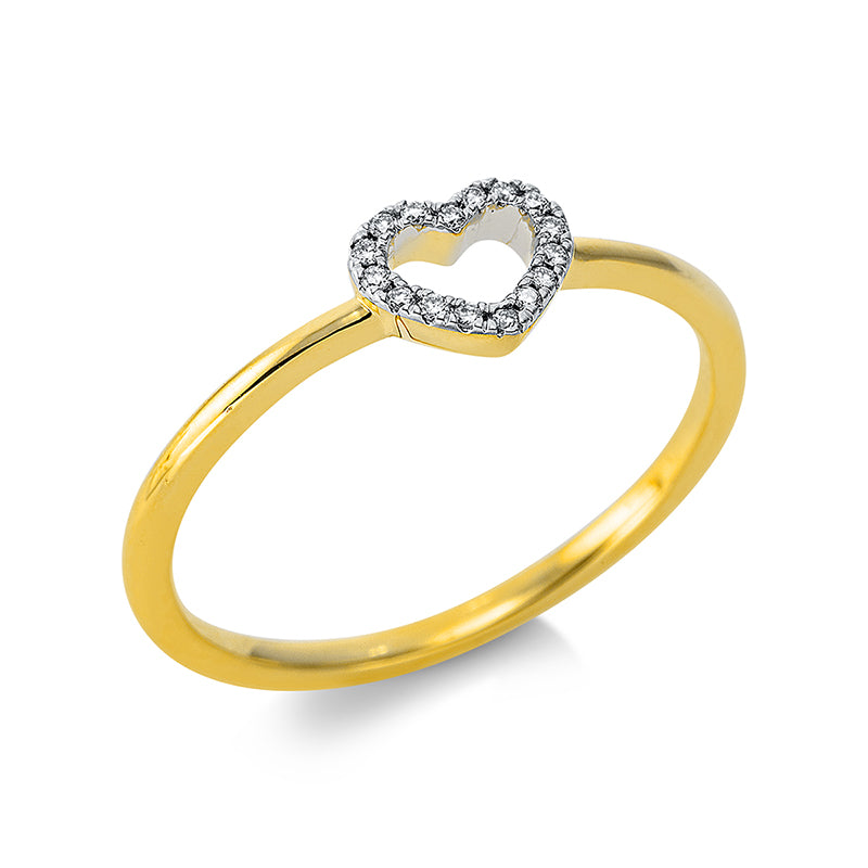 Ring    aus 750/-18 Karat Gelbgold mit 16 Diamanten 0