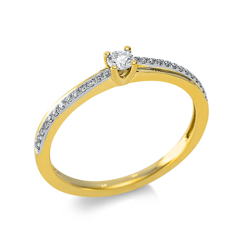 Ring    aus 750/-18 Karat Gelbgold mit 27 Diamanten 0