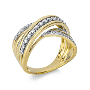 Ring    aus 750/-18 Karat Gelbgold mit 49 Diamanten 0