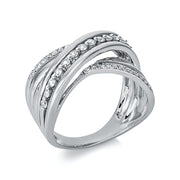 Ring    aus 750/-18 Karat Weißgold mit 49 Diamanten 0