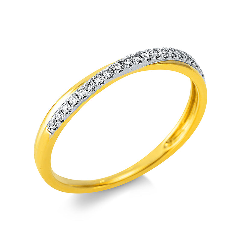 Ring    aus 750/-18 Karat Gelbgold mit 22 Diamanten 0