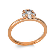 Ring    aus 750/-18 Karat Rotgold mit 6 Diamanten 0