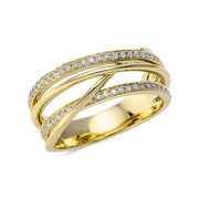Ring    aus 750/-18 Karat Gelbgold mit 57 Diamanten 0