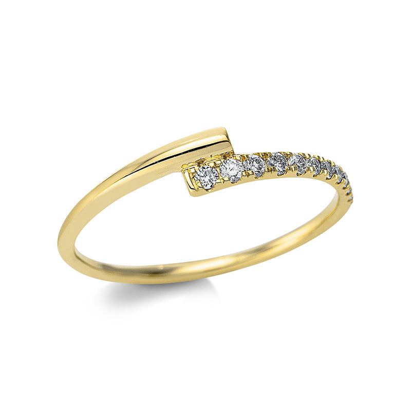 Ring    aus 750/-18 Karat Gelbgold mit 11 Diamanten 0