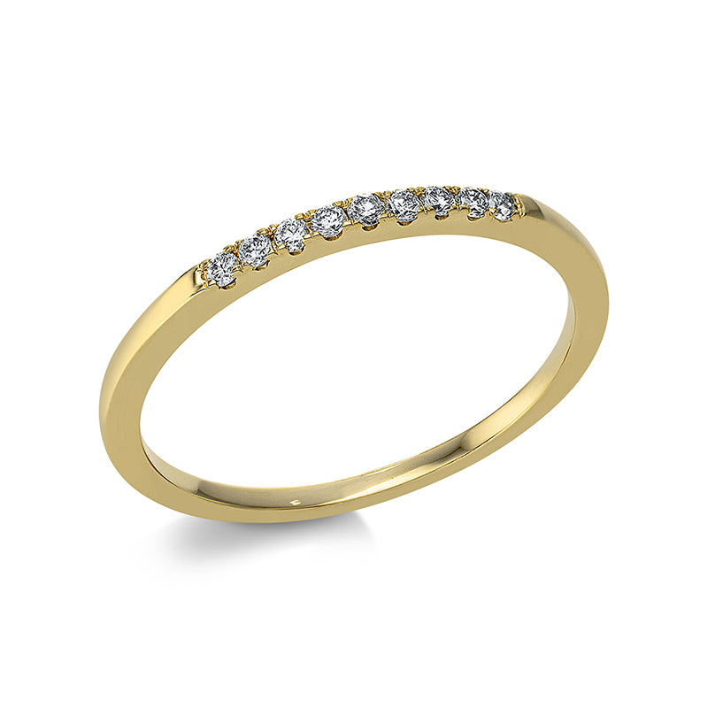 Ring    aus 750/-18 Karat Gelbgold mit 9 Diamanten 0