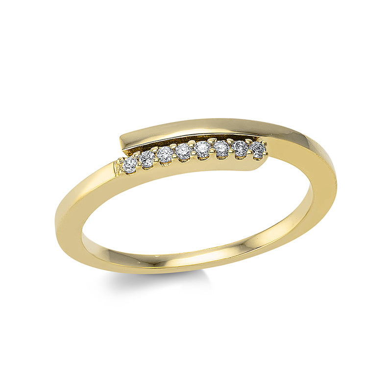 Ring    aus 750/-18 Karat Gelbgold mit 8 Diamanten 0