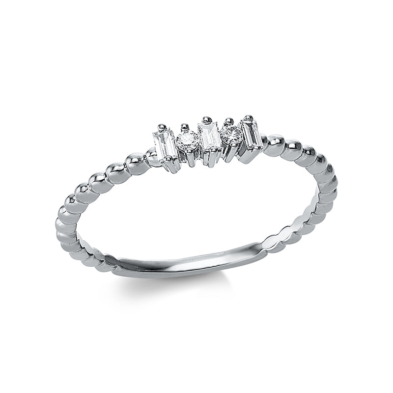 Ring    aus 750/-18 Karat Weißgold mit 5 Diamanten 0