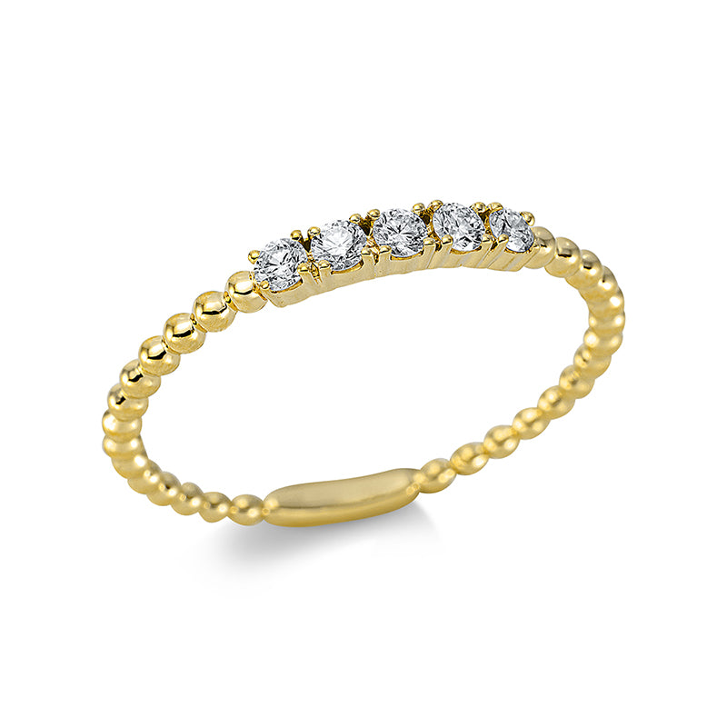 Ring    aus 750/-18 Karat Gelbgold mit 5 Diamanten 0