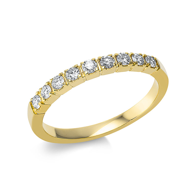 Ring    aus 750/-18 Karat Gelbgold mit 9 Diamanten 0