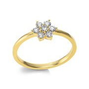 Ring    aus 750/-18 Karat Gelbgold mit 7 Diamanten 0