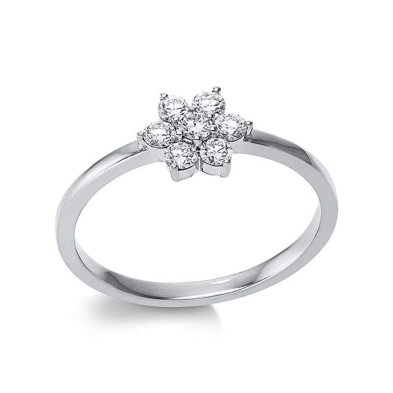 Ring    aus 750/-18 Karat Weißgold mit 7 Diamanten 0