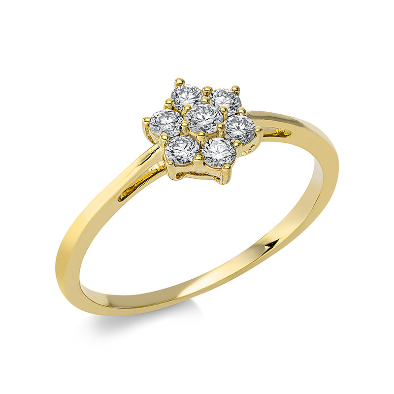 Ring    aus 750/-18 Karat Gelbgold mit 7 Diamanten 0