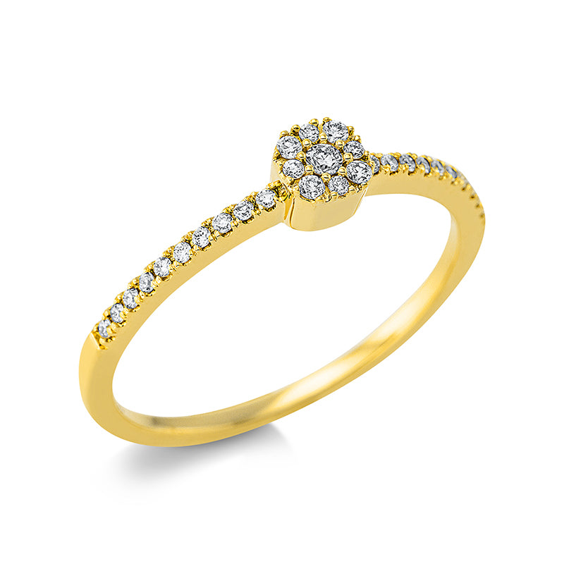 Ring    aus 750/-18 Karat Gelbgold mit 29 Diamanten 0