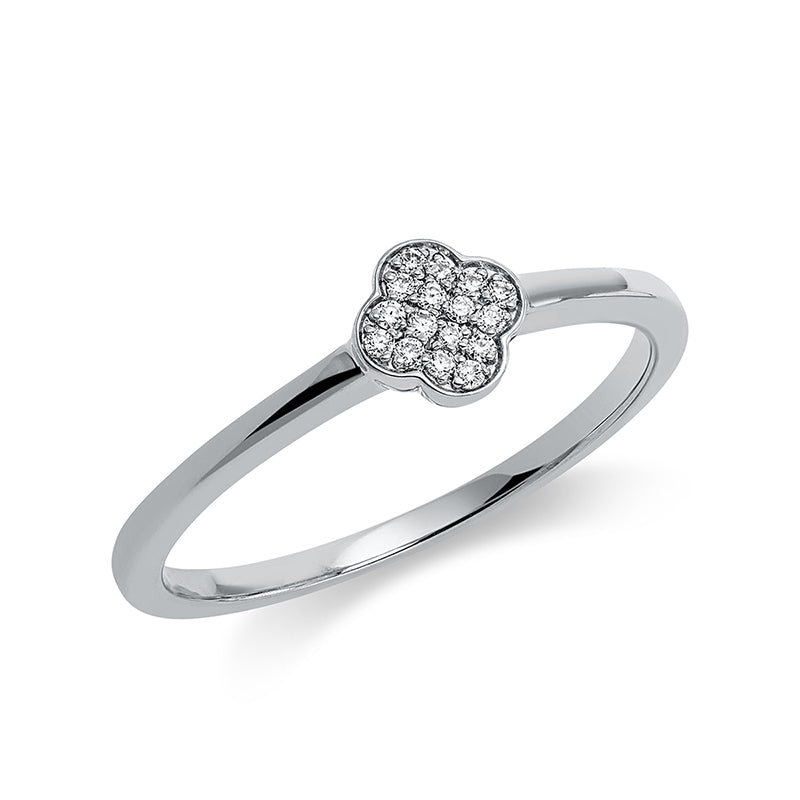 Ring    aus 750/-18 Karat Weißgold mit 16 Diamanten 0