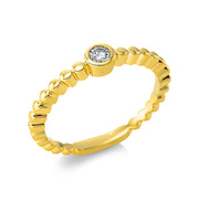 Ring    aus 750/-18 Karat Gelbgold mit 1 Diamant 0