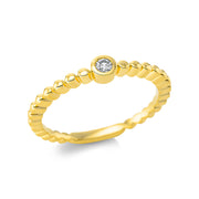 Ring    aus 750/-18 Karat Gelbgold mit 1 Diamant 0