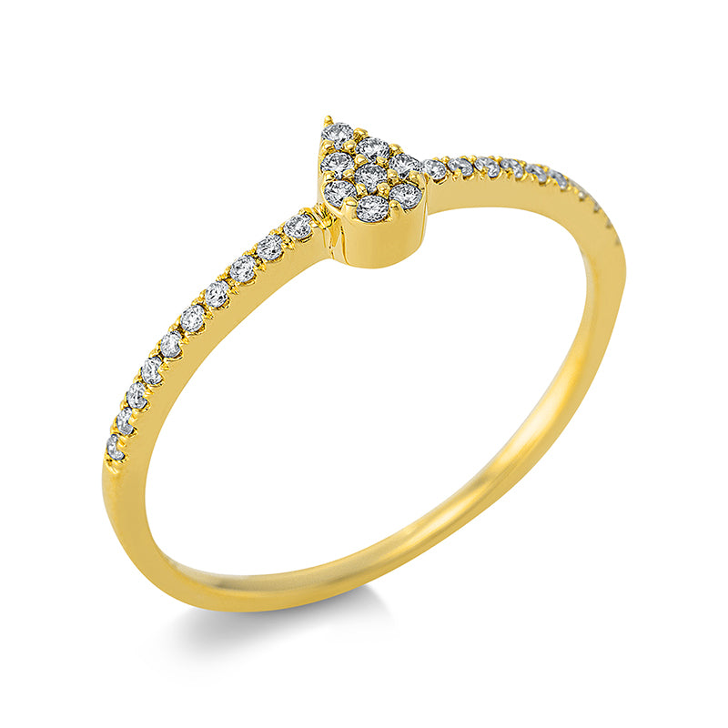 Ring    aus 750/-18 Karat Gelbgold mit 28 Diamanten 0