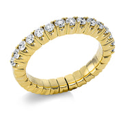 Ring    aus 750/-18 Karat Gelbgold mit 15 Diamanten 0