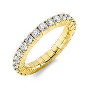 Ring - Memoire voll aus Gold mit Diamanten, elastisch - 1CD56