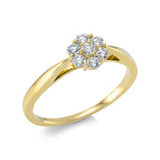 Ring    aus 750/-18 Karat Gelbgold mit 7 Diamanten 0