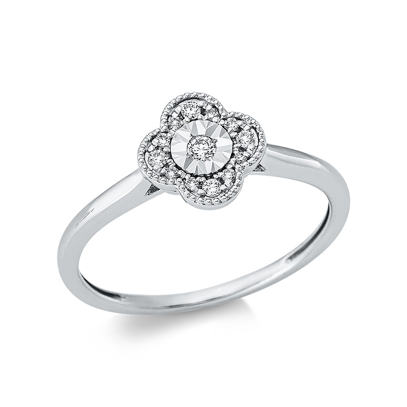 Ring - Halo Sparkle aus Gold mit Diamanten - 1CF23