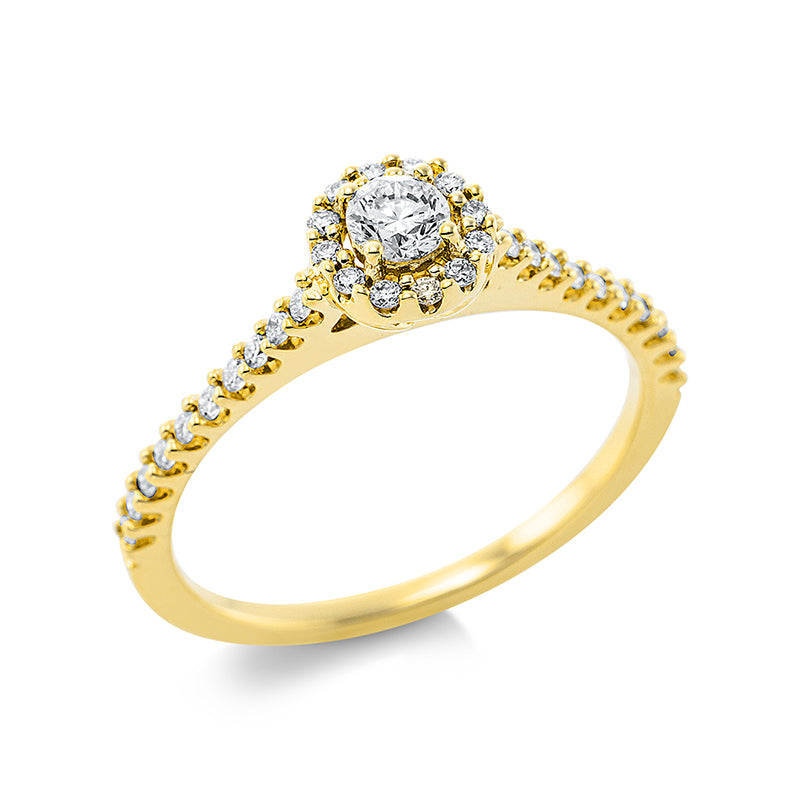 Ring    aus 750/-18 Karat Gelbgold mit 33 Diamanten 0