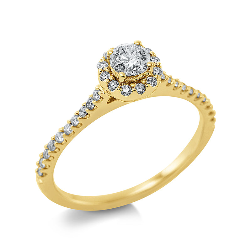 Ring    aus 750/-18 Karat Gelbgold mit 33 Diamanten 0