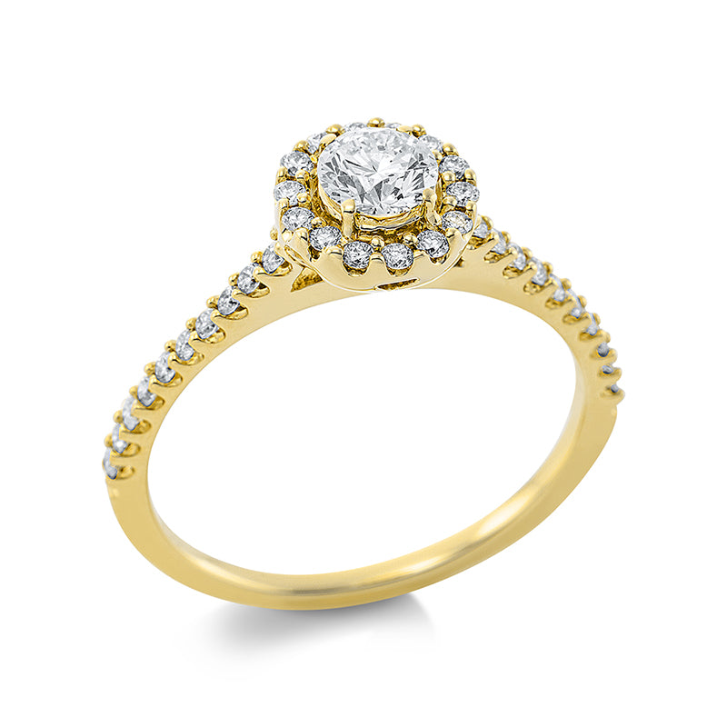 Ring    aus 750/-18 Karat Gelbgold mit 35 Diamanten 0