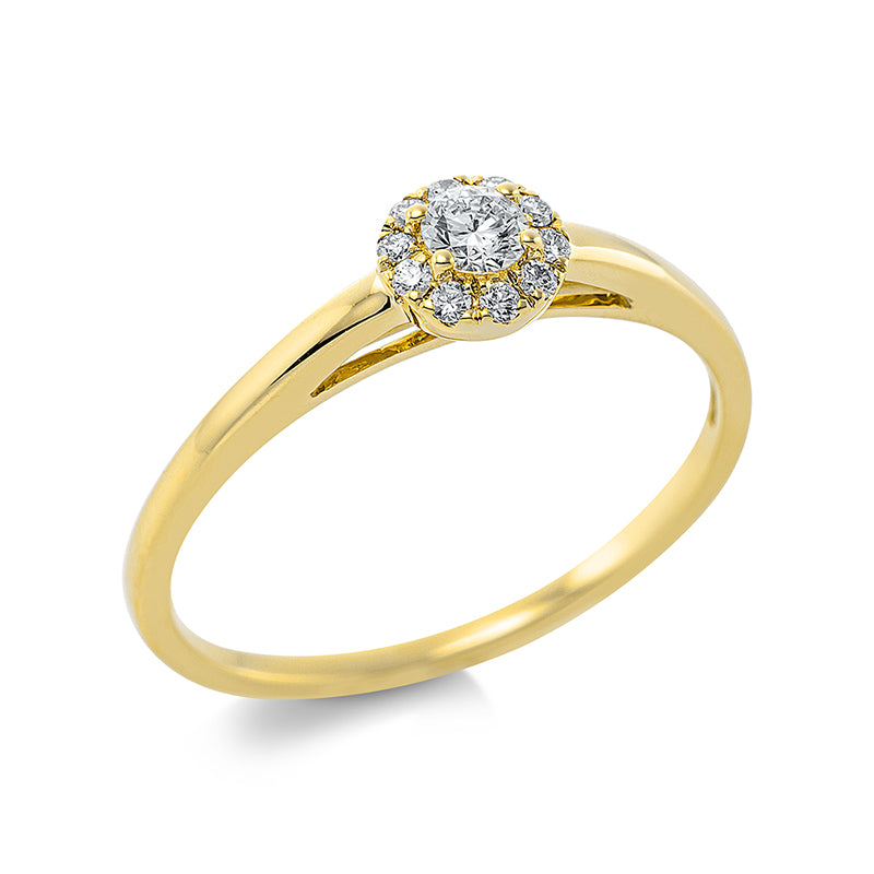 Ring    aus 750/-18 Karat Gelbgold mit 11 Diamanten 0