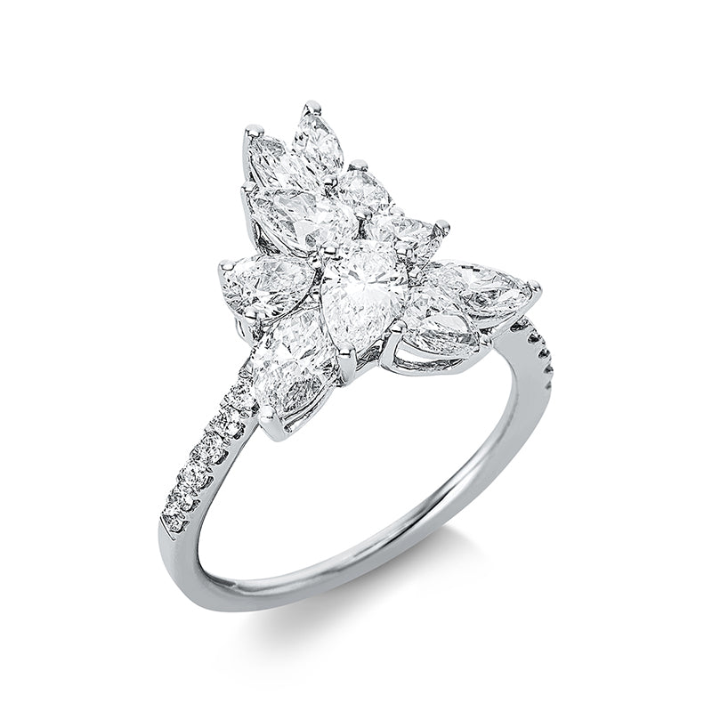Ring    aus 750/-18 Karat Weißgold mit 21 Diamanten 2