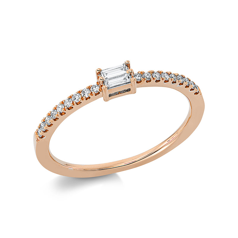 Ring    aus 750/-18 Karat Rotgold mit 20 Diamanten 0