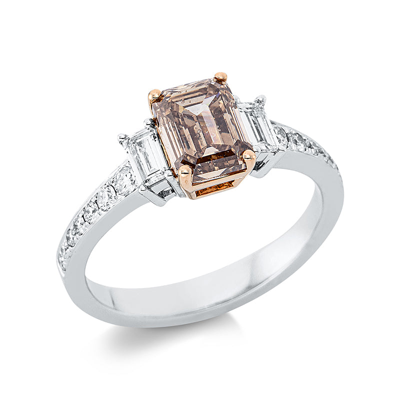 Ring    aus 750/-18 Karat Weißgold / Rotgold mit 17 Diamanten 2