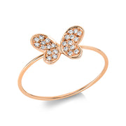 Ring    aus 750/-18 Karat Rotgold mit 24 Diamanten 0