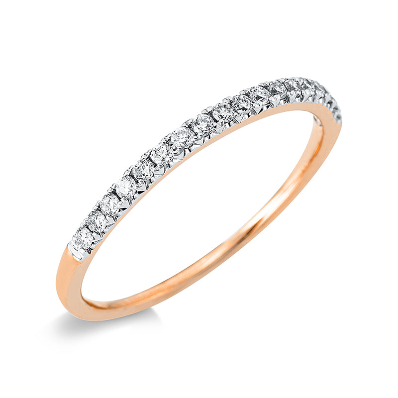 Ring    aus 750/-18 Karat Rotgold mit 18 Diamanten 0
