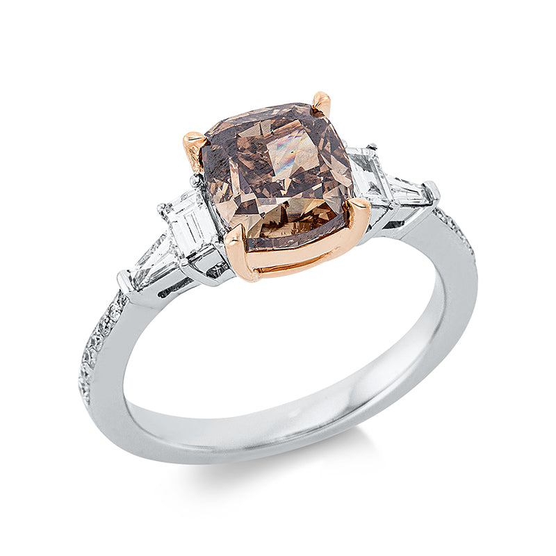 Ring    aus 750/-18 Karat Weißgold / Rotgold mit 19 Diamanten 3
