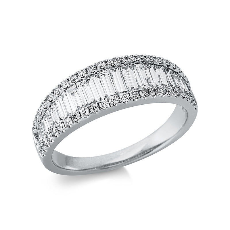 Ring    aus 750/-18 Karat Weißgold mit 70 Diamanten 1