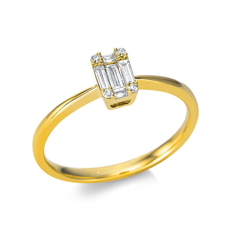 Ring - Halo Sparkle aus Gold mit Diamanten - 1CJ23