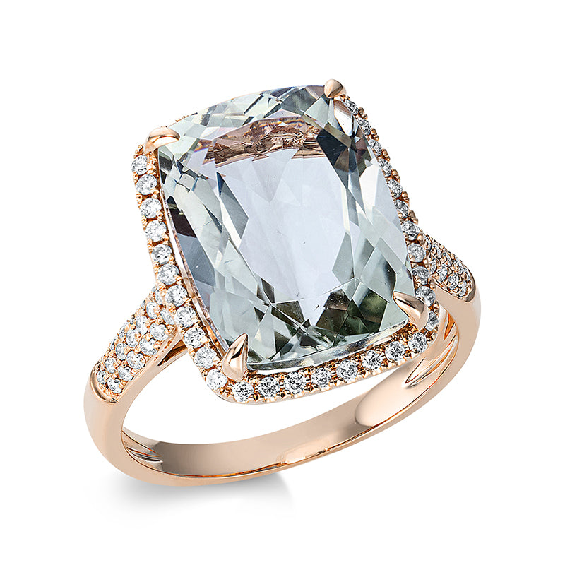 Ring aus Gold mit Diamanten mit Amethyst - 1CJ51