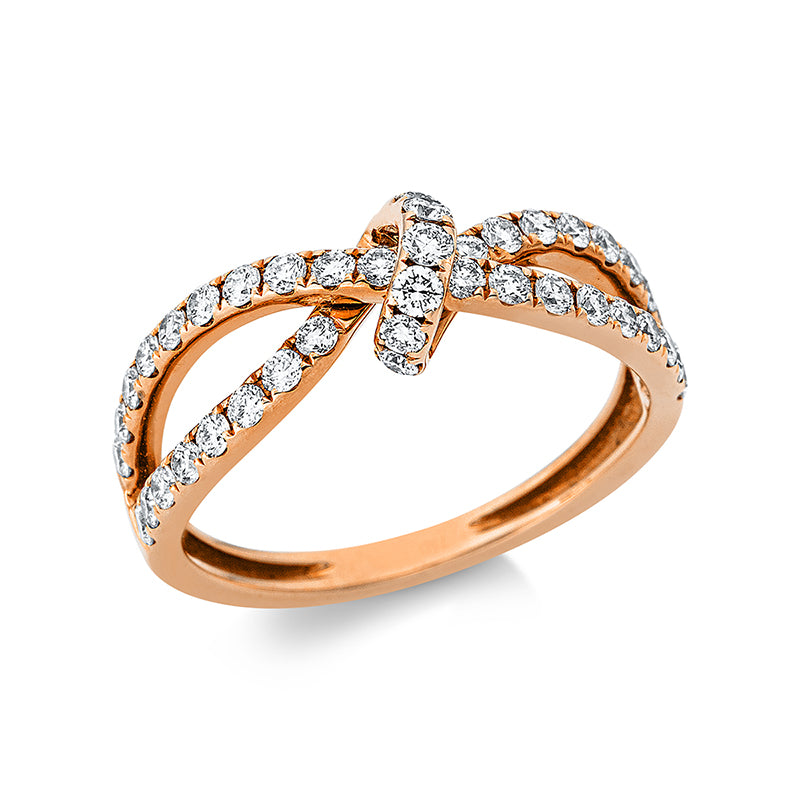 Ring    aus 750/-18 Karat Rotgold mit 43 Diamanten 0