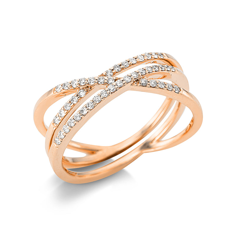 Ring    aus 750/-18 Karat Rotgold mit 44 Diamanten 0