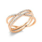 Ring    aus 750/-18 Karat Rotgold mit 44 Diamanten 0