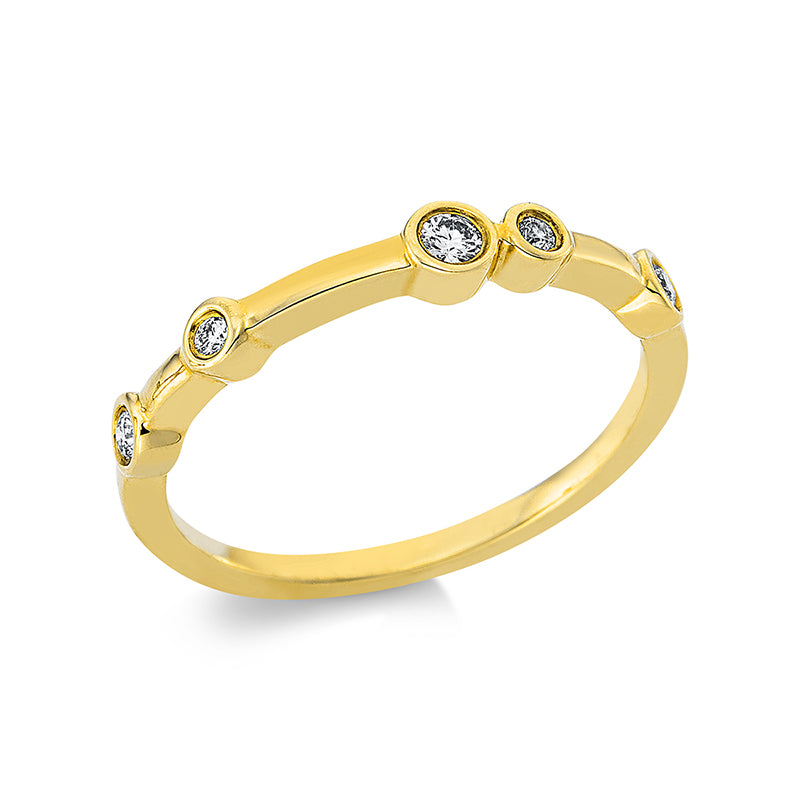 Ring    aus 750/-18 Karat Gelbgold mit 5 Diamanten 0